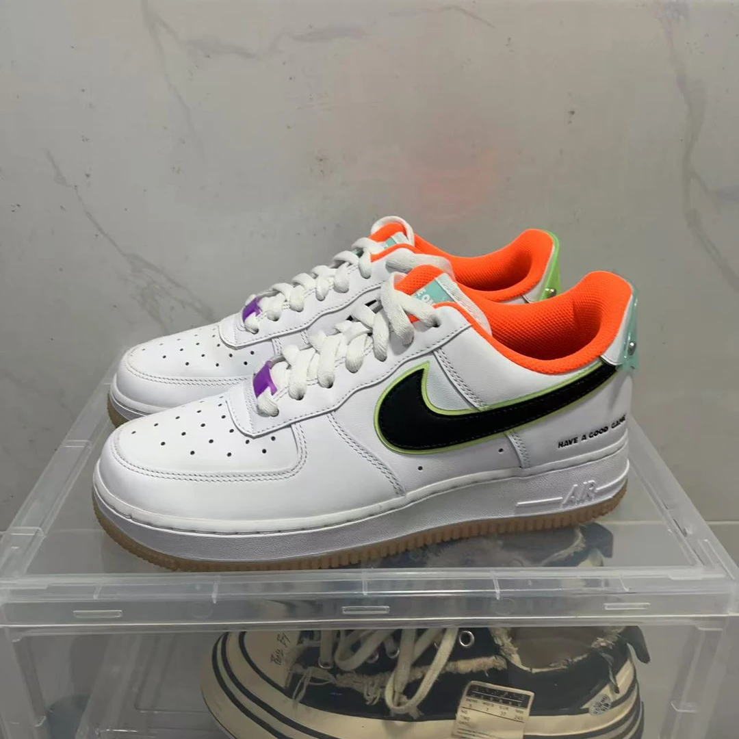 Nike Air Force 电竞白橙 40码休闲鞋