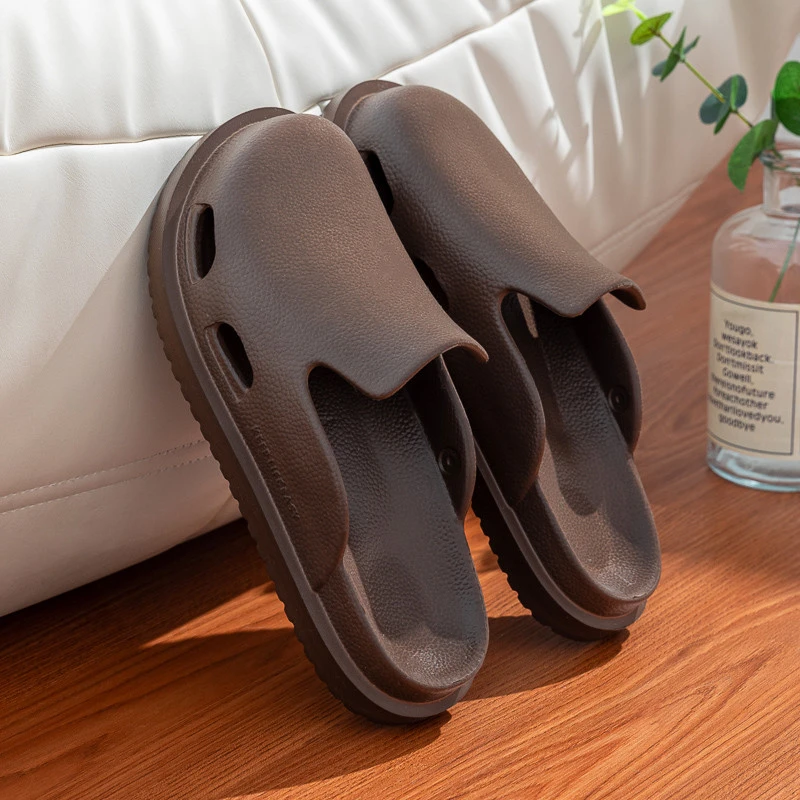 包头凉拖鞋男士夏季简约休闲时尚外穿厚底防滑室内居家踩屎感拖鞋