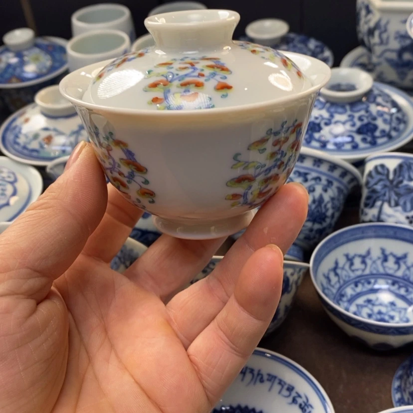 【闪购商品】景德镇柴窑元宝盖碗