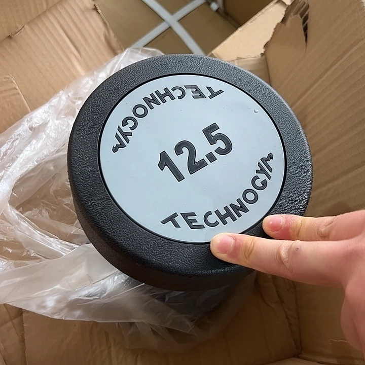 全新纯钢泰诺哑铃12.5公斤一对粉色