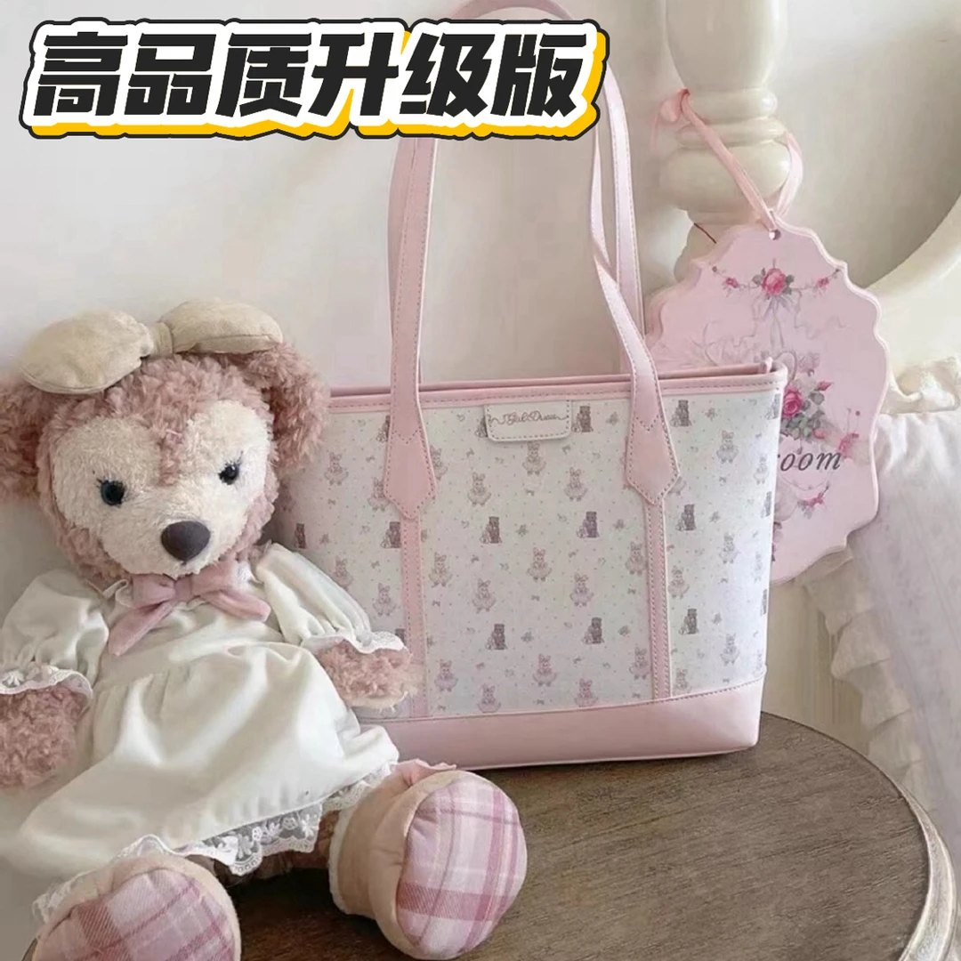 2025新款高品质升级款大容量单肩包卡通托特包休闲百搭通勤印花