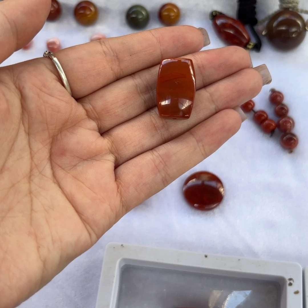 合金南红玛瑙挂件