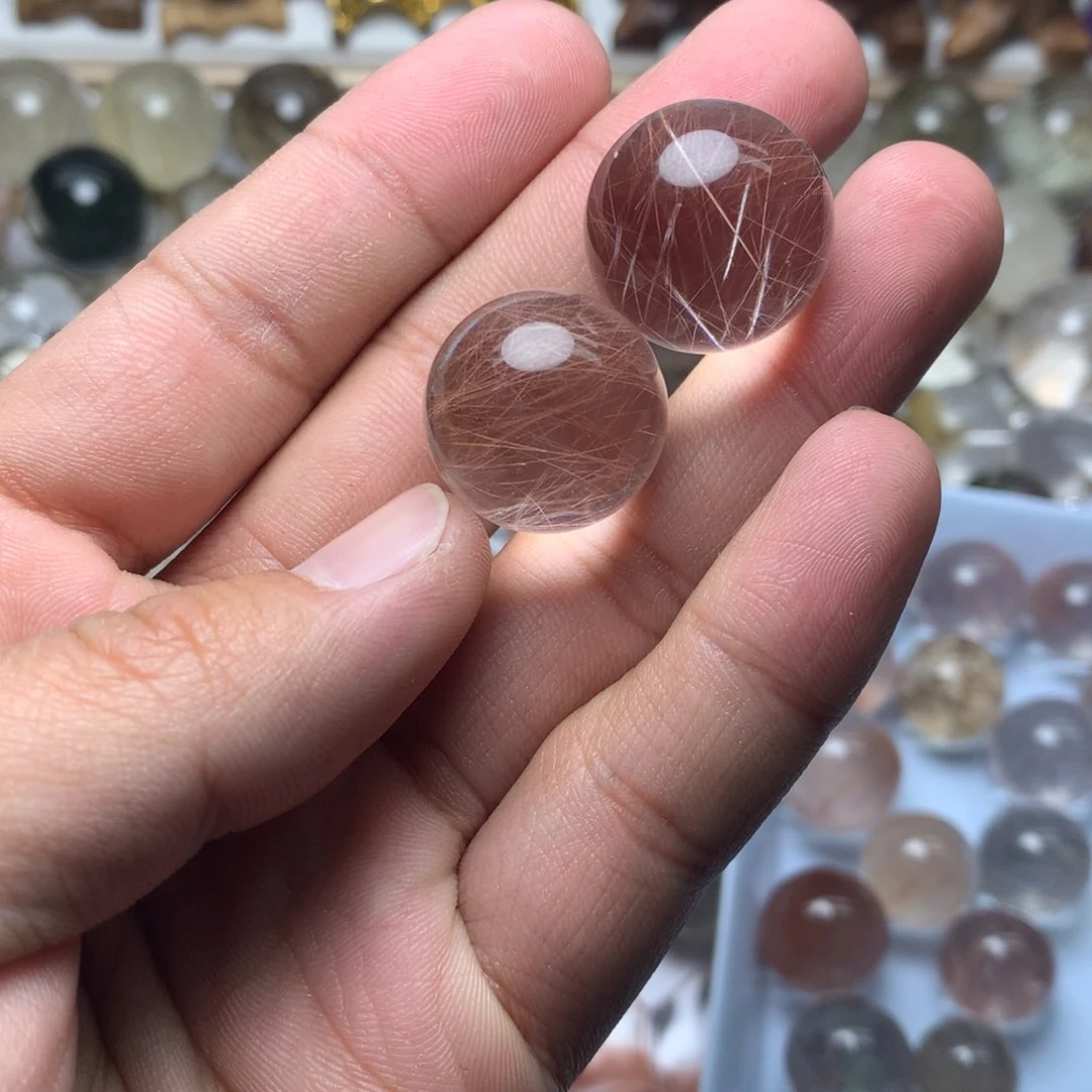 水晶珠宝半成品未镶嵌白****?发晶球