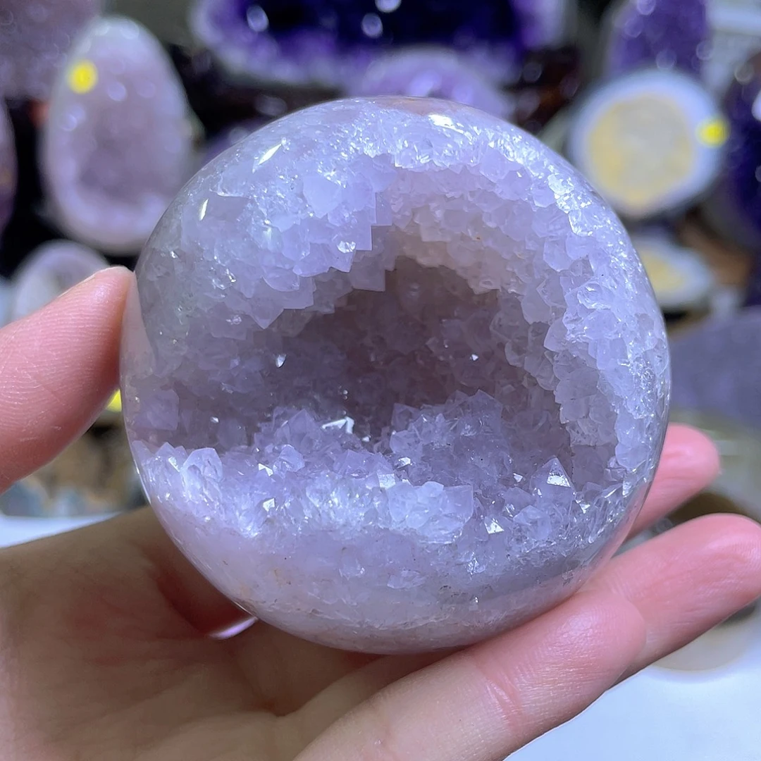 未镶嵌紫晶摆件开口笑