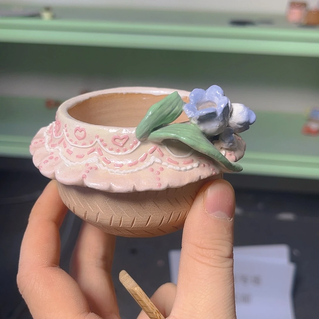 红陶老梧家瑕疵多肉花盆