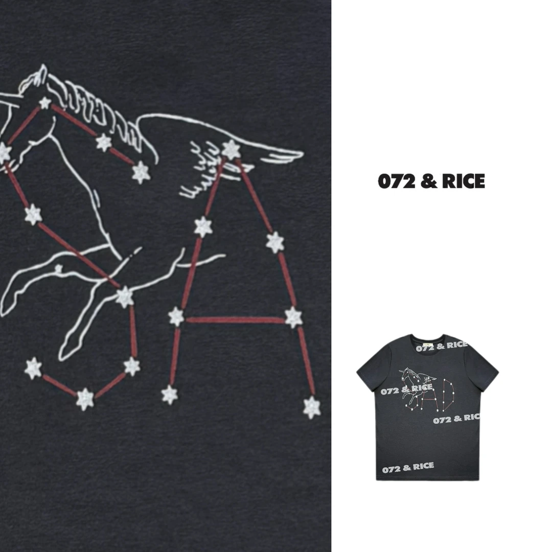 072 & RICE【独角兽】夏季休闲圆领短袖T恤 32NB332Z*