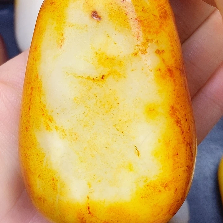 和田玉未镶嵌挂件白***子