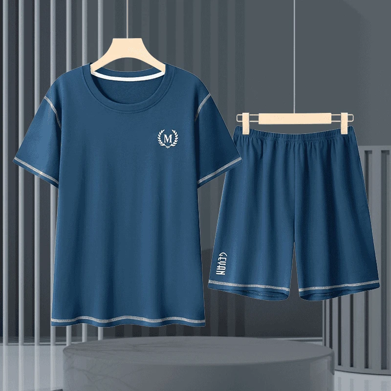 冰丝睡衣男夏季莫代尔短袖薄款2025年新款大码男士凉感家居服套装