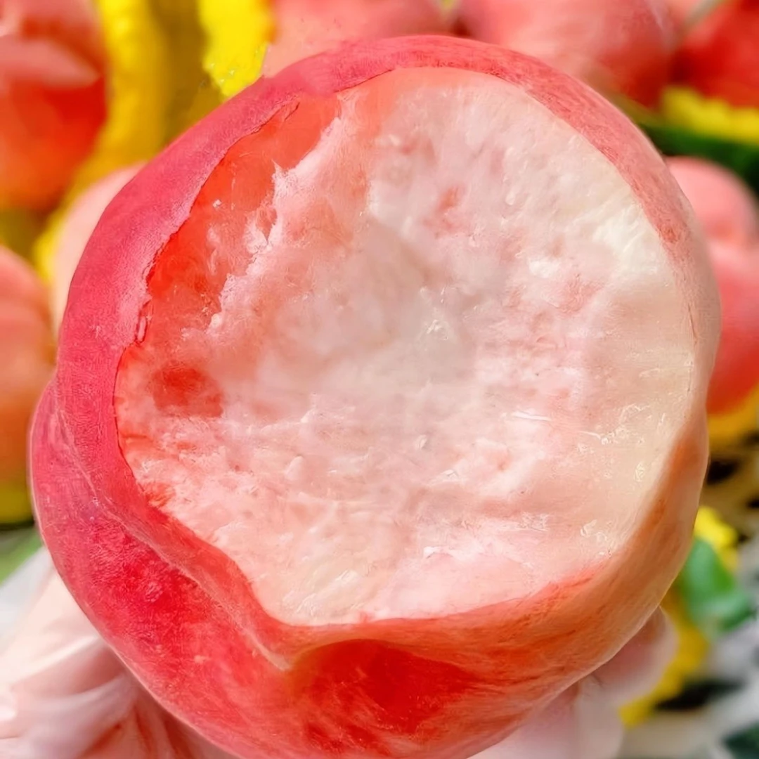 主播专属【红不软脆桃】脆蜜桃露天种植脆甜可口新鲜采摘