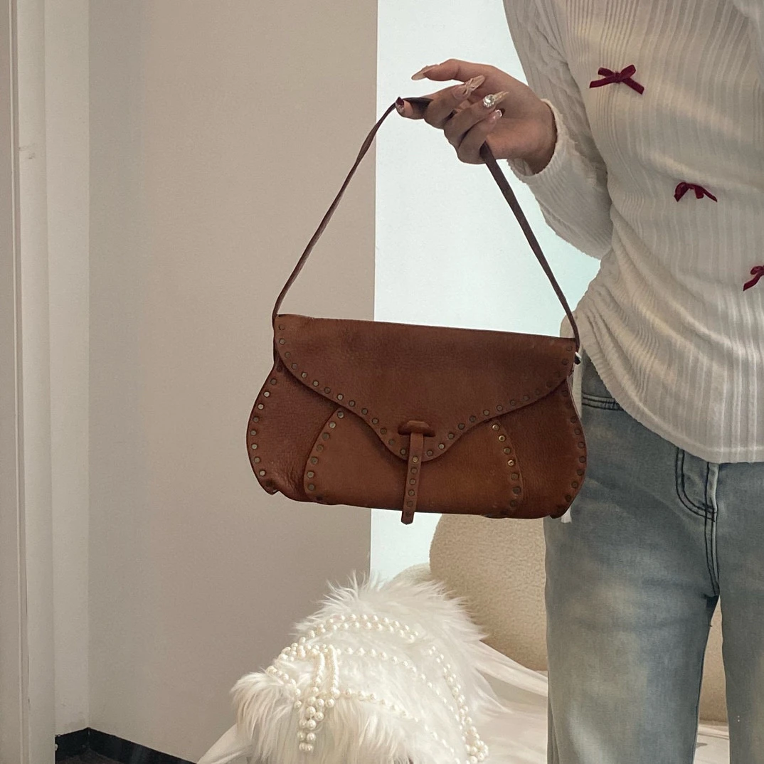 95新 Celine/思琳 celine焦糖棕单肩腋下包