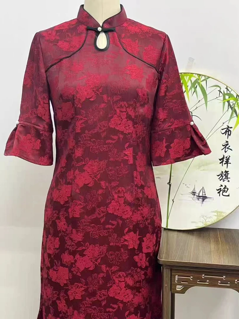 【29.9号款式】2025夏季新款年轻显瘦大码日常旗袍送考大方优雅现货