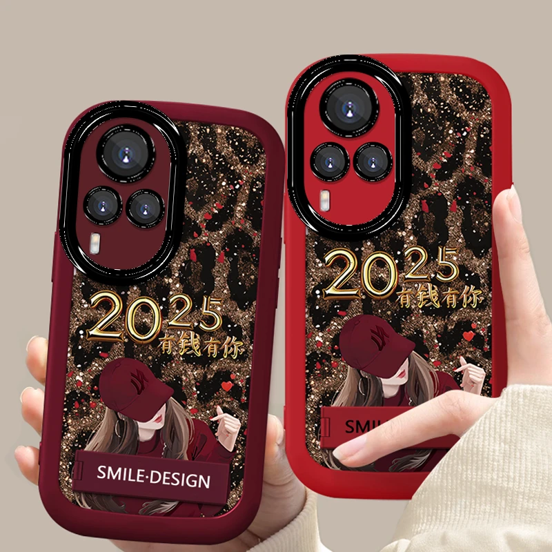 适用于【VIVO】X60新款豹纹有钱比心女孩时尚创意防摔手机壳