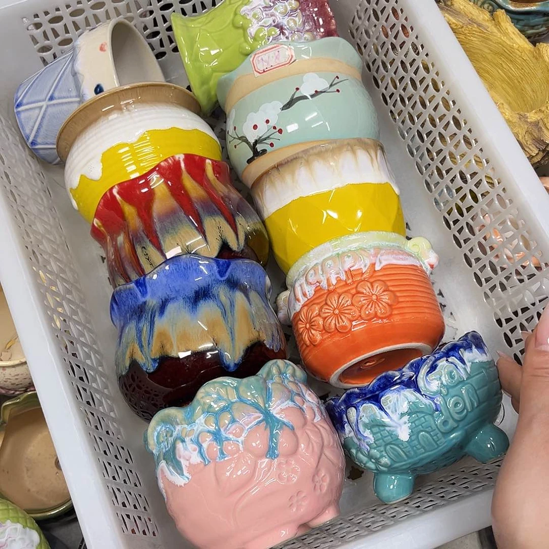 陶瓷花盆特价上新口8-10厘米