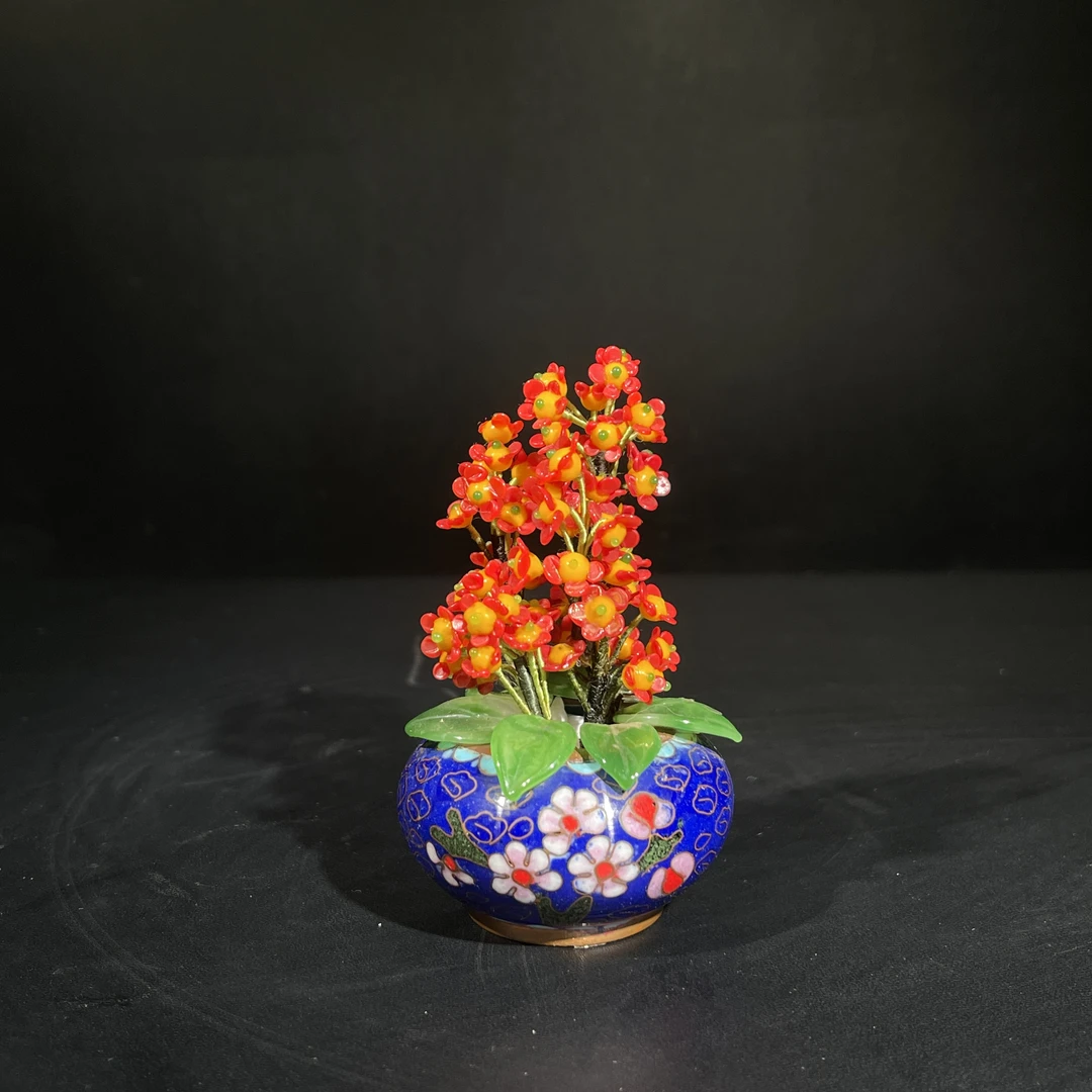 HZ98474景泰蓝小盆景/朵云轩