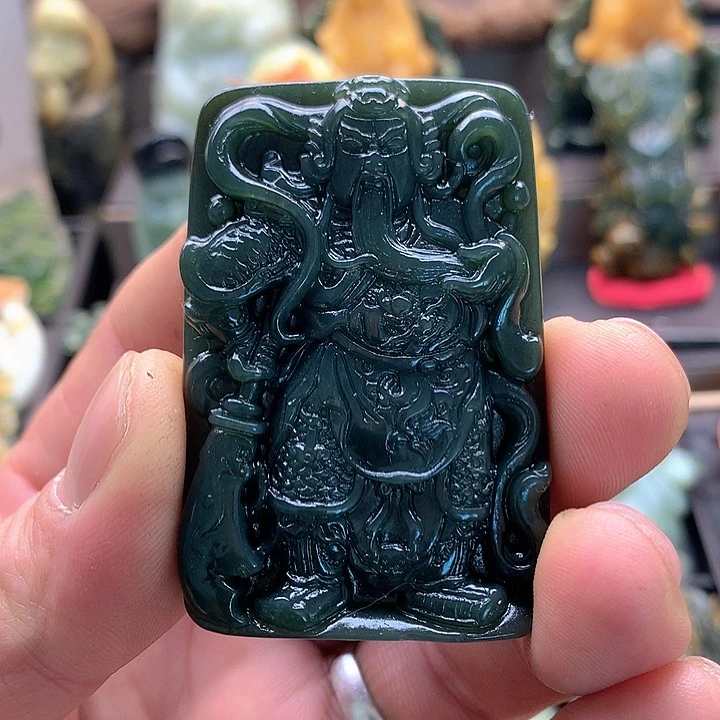 和田玉关二爷未镶嵌