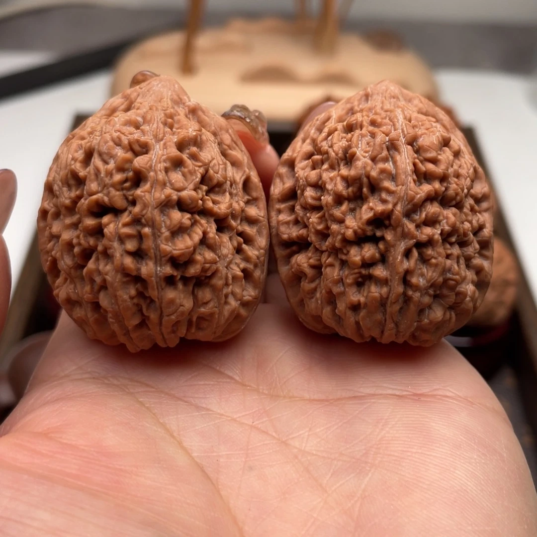 桃核把件望*蒜头全品36