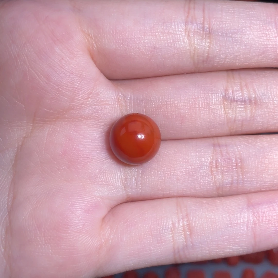 未镶嵌瓦西圆珠11mm+南红玛瑙