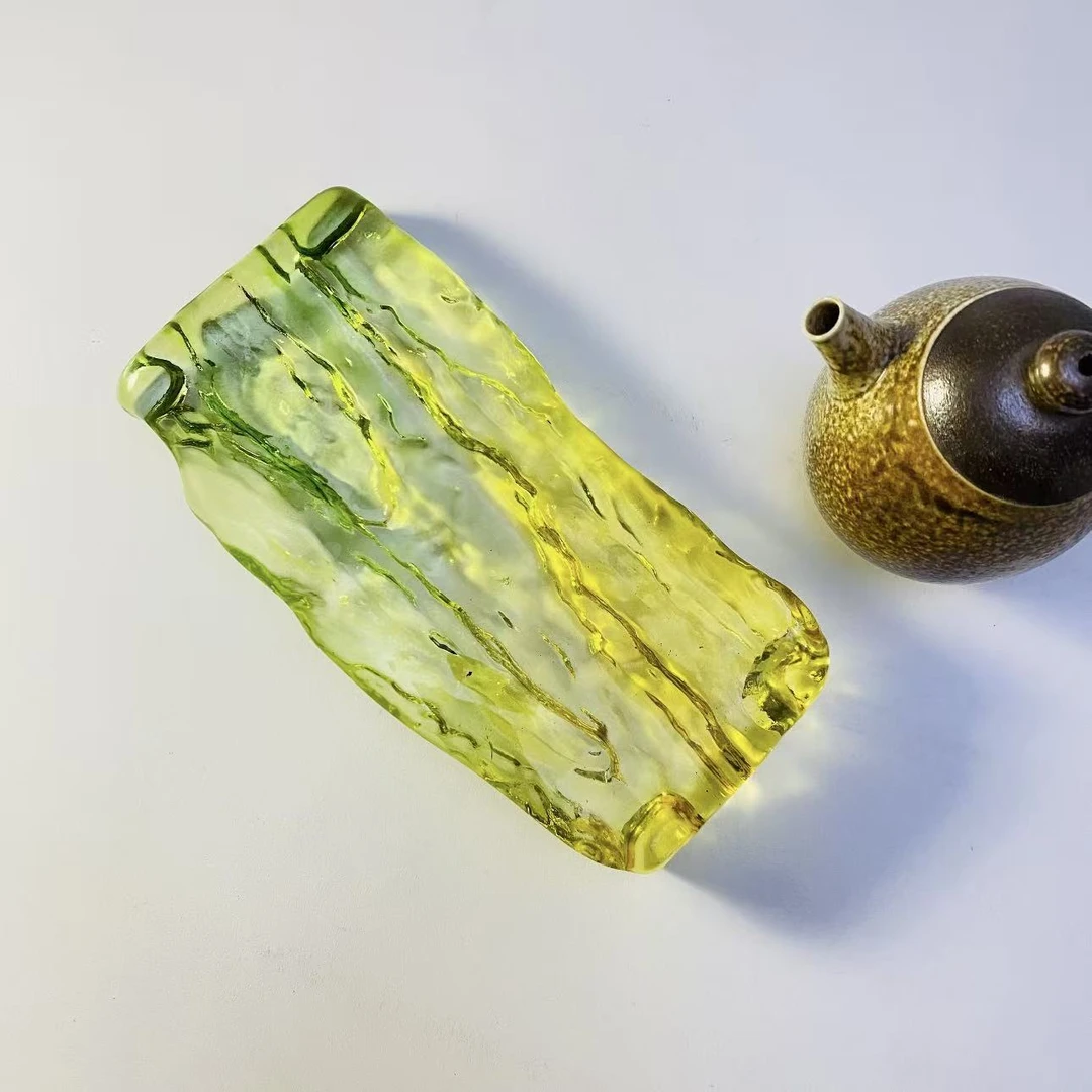 【陶珊居】长条壶承（黄粉）148-7Y长16.5cm宽7.5cm