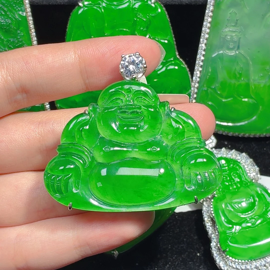 翡翠未镶嵌颈饰天然A货翡翠