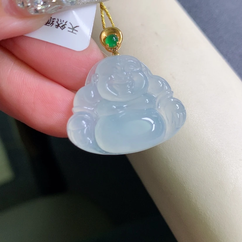 【闪购商品】翡翠颈饰18K金镶嵌佛公