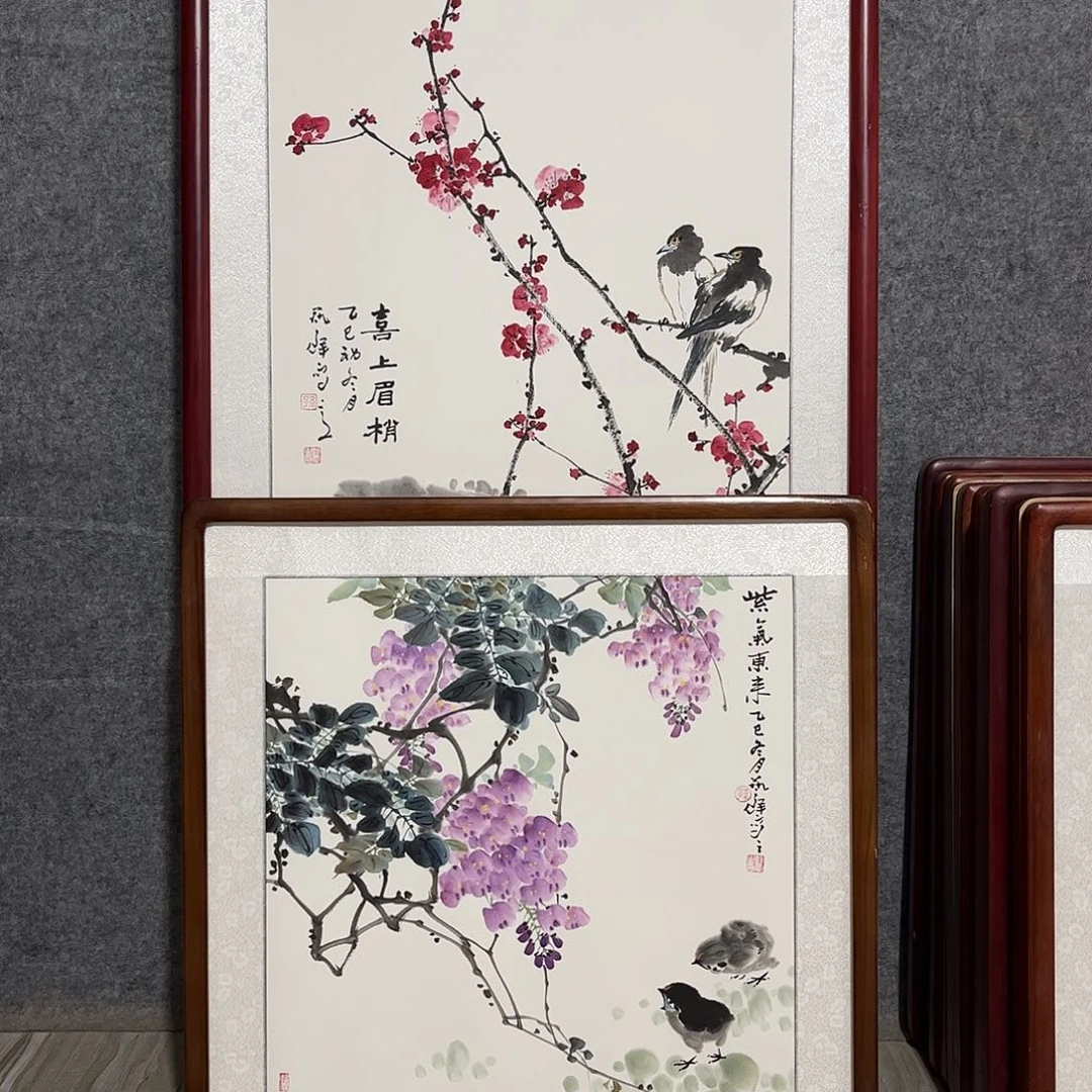 老***茂国画书画作品带框63×63