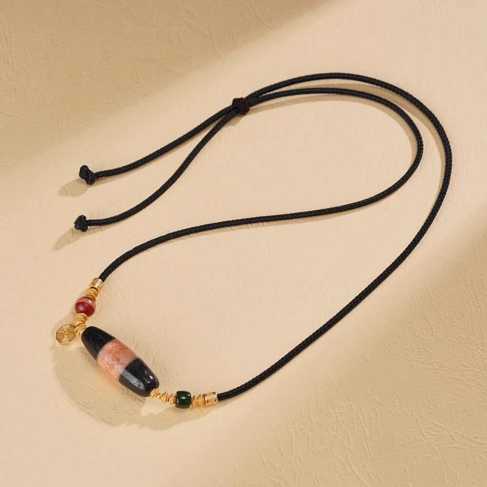 云丹拉姆丨药师珠天珠锁骨链多样性发其一