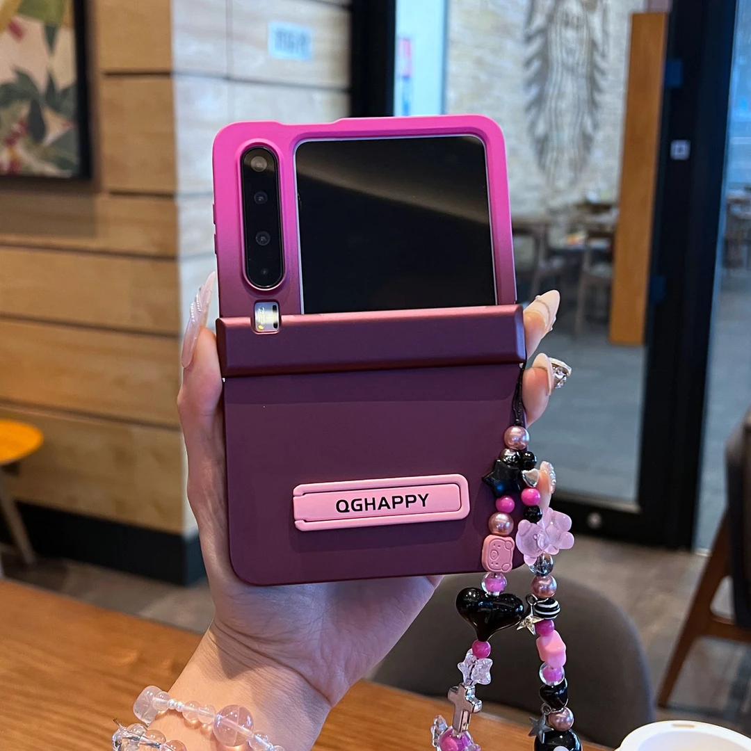 适用华为purax折叠屏手机壳小众高级感酒红渐变新款铰链全包支架