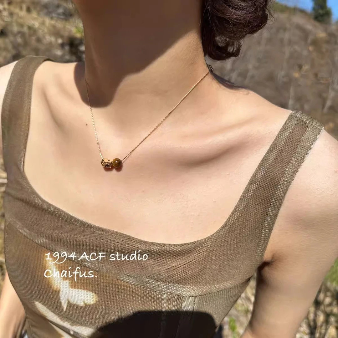 合金项链 项链法式极简浪漫几何复古高级感百搭颈链锁骨链轻奢