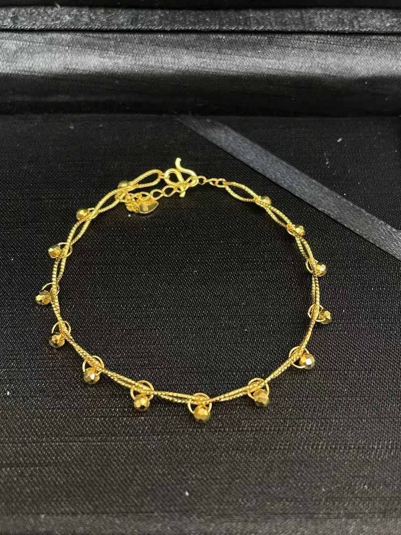 足银银制品 足银素面车花手镯（多样性一件发货）