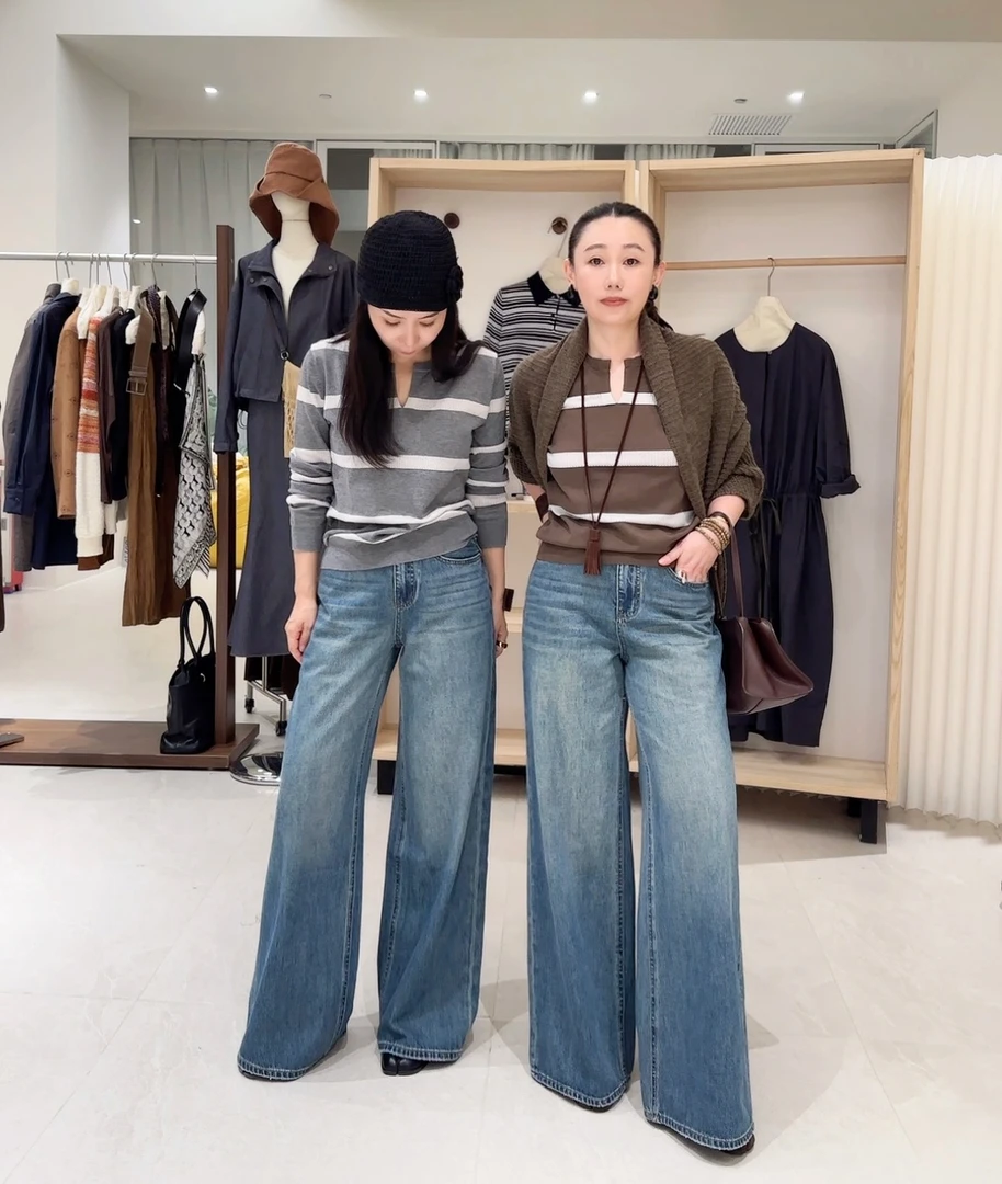 鑫燃KIKI 简约水洗百搭显瘦裤腿牛仔裤 259323 MHT