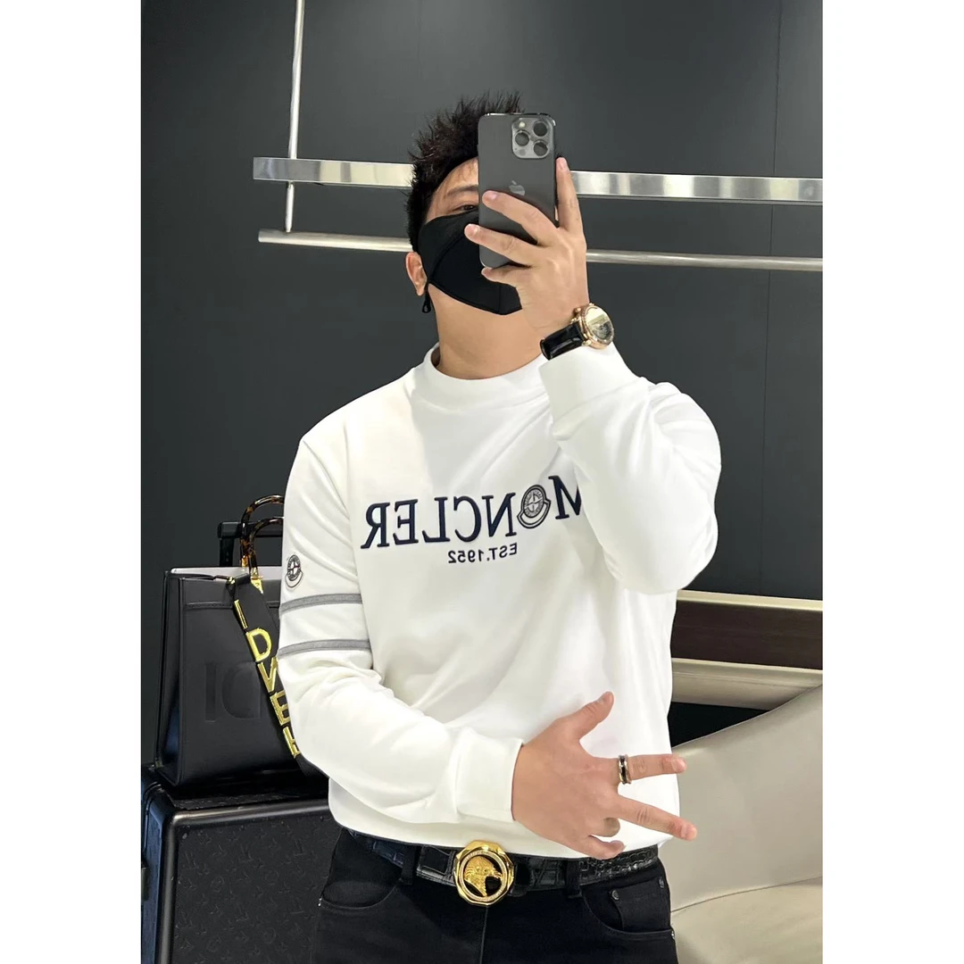 【马哥严选】秋冬潮流百搭长袖字母休闲打底衫男时尚男士长袖T恤