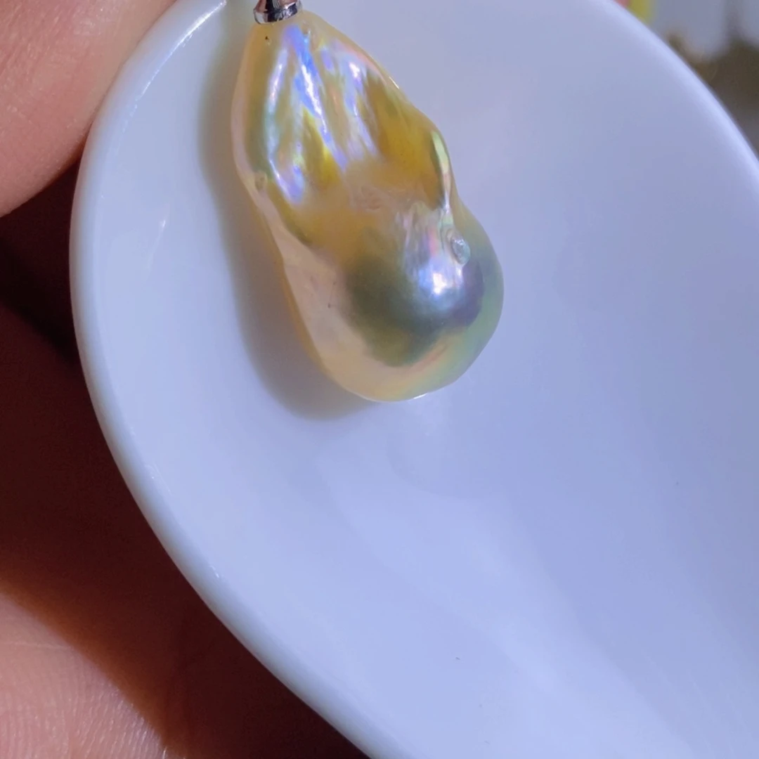 银S925镶嵌天然淡水珍珠淡水珍珠