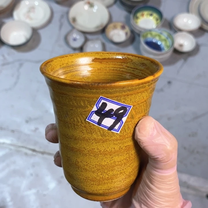 瓷片黄金釉闻香杯