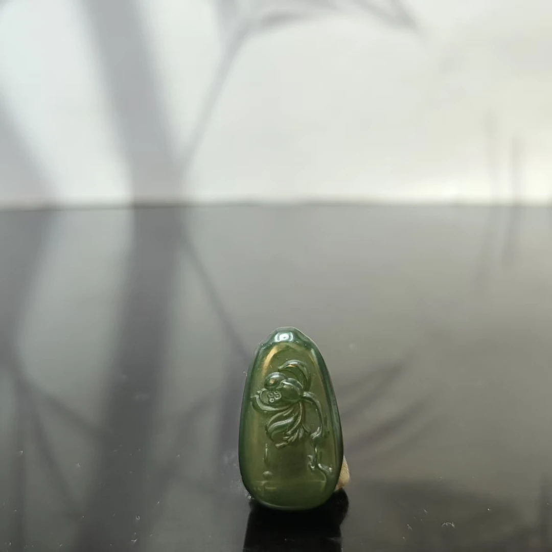 Z和田玉莲花吊坠2241
