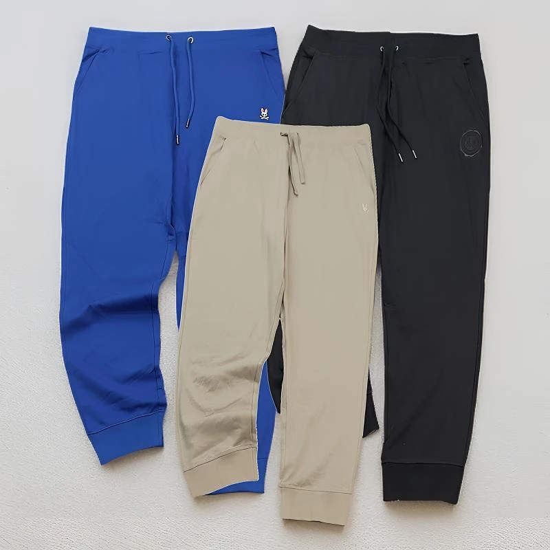 美潮兔  特大码男士肥佬长裤男春秋款300斤胖子棉质弹力束口卫裤