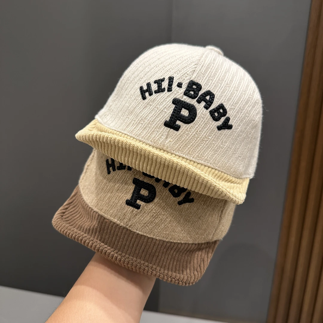 【街头小亮仔】韩系字母洋气鸭舌帽婴幼儿户外防风小月龄秋冬软檐帽