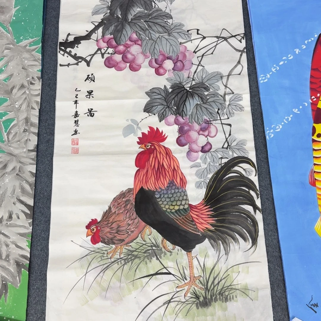 国画三尺尺寸50X100纯手绘作品