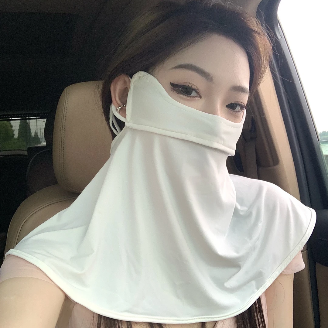 冰丝护防晒防寒口罩遮全脸护女夏高颜值防紫外线遮阳面罩开车