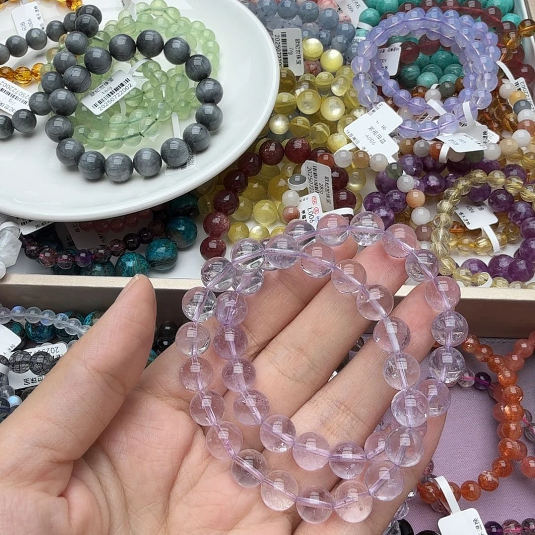 未镶嵌水晶珠宝半成品紫阿塞