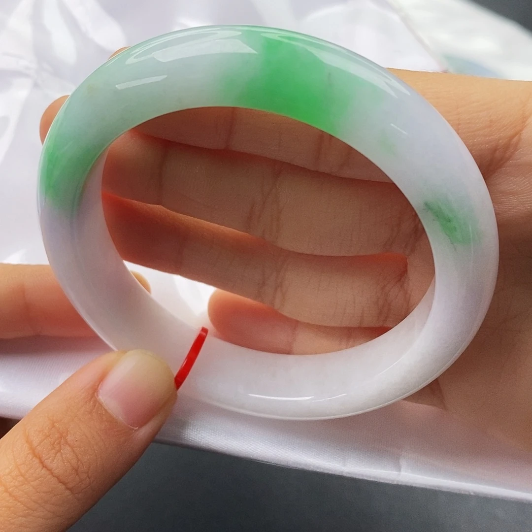 翡翠未镶嵌手镯58正圈