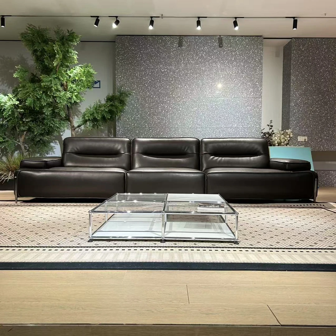 【大棕熊沙发】轻奢时尚像素客厅简约极简意式头层牛皮皮艺