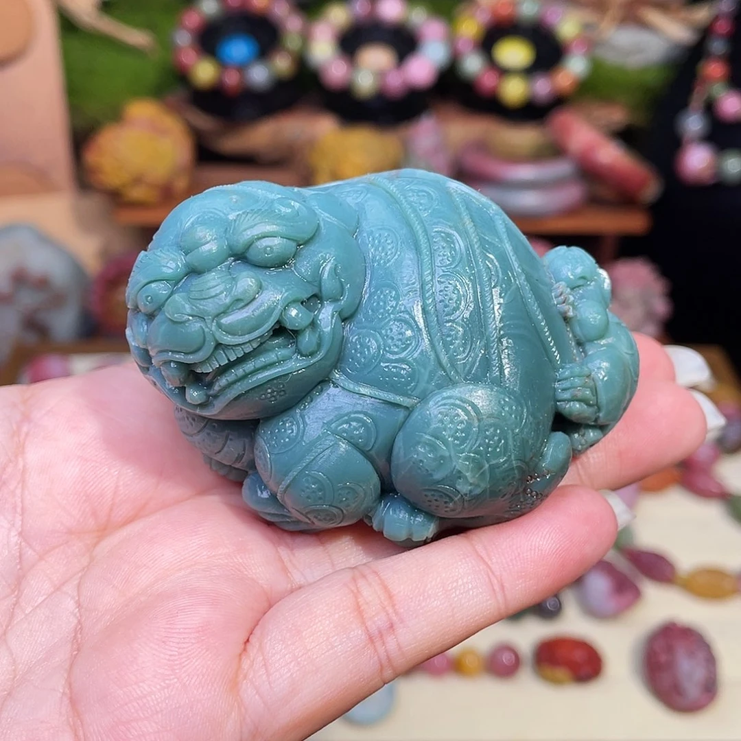 天***健玛瑙/玉髓未镶嵌手串盐源玛瑙收藏苏工蓝貔貅