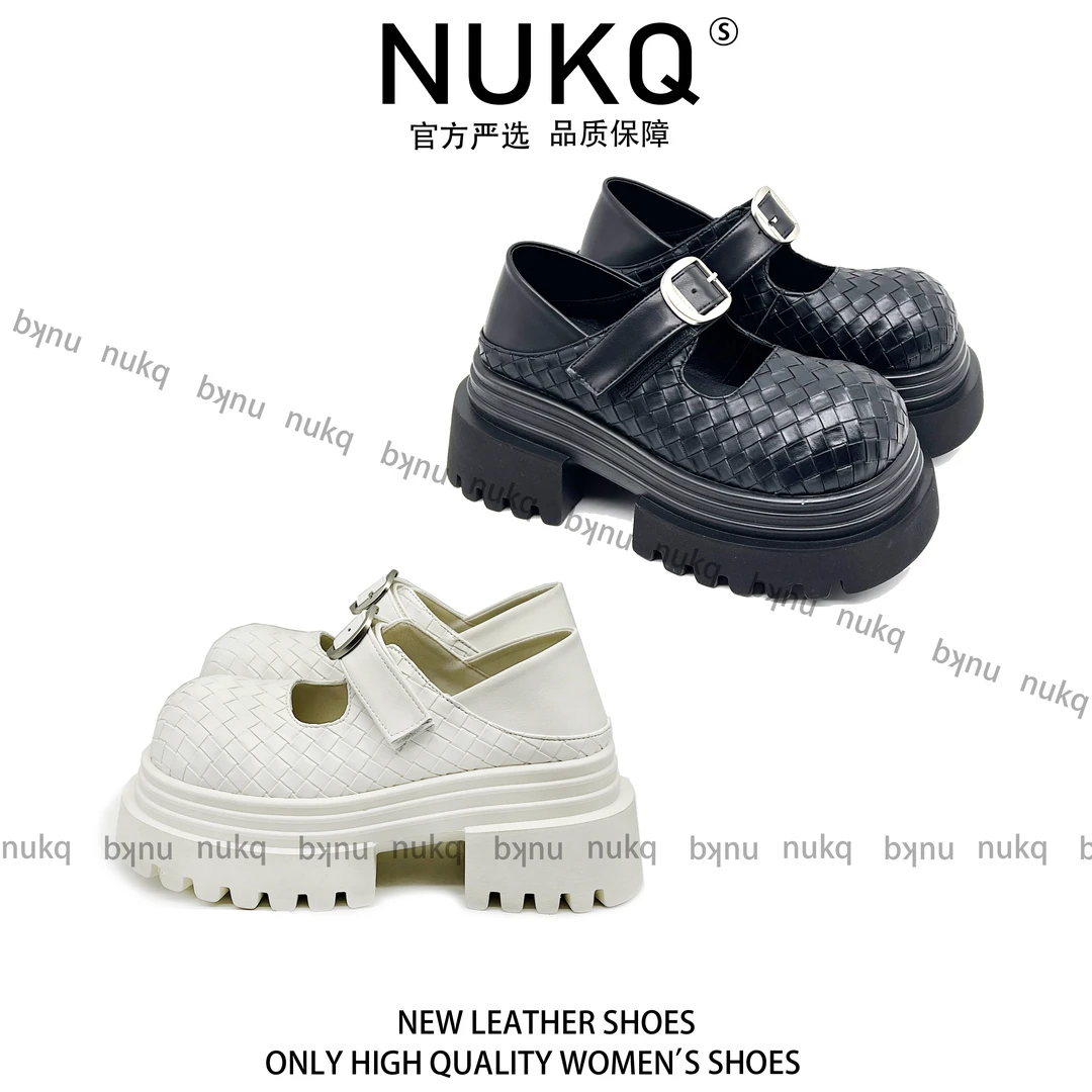 【NUKQ】编织 厚底玛丽珍单鞋 百搭百配 时尚精品