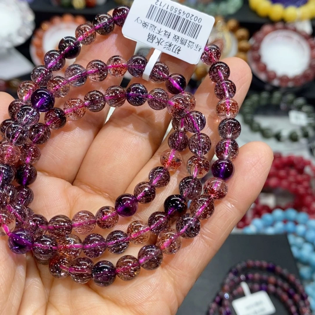 水晶手串未镶嵌汶****?老矿超七多圈6➕