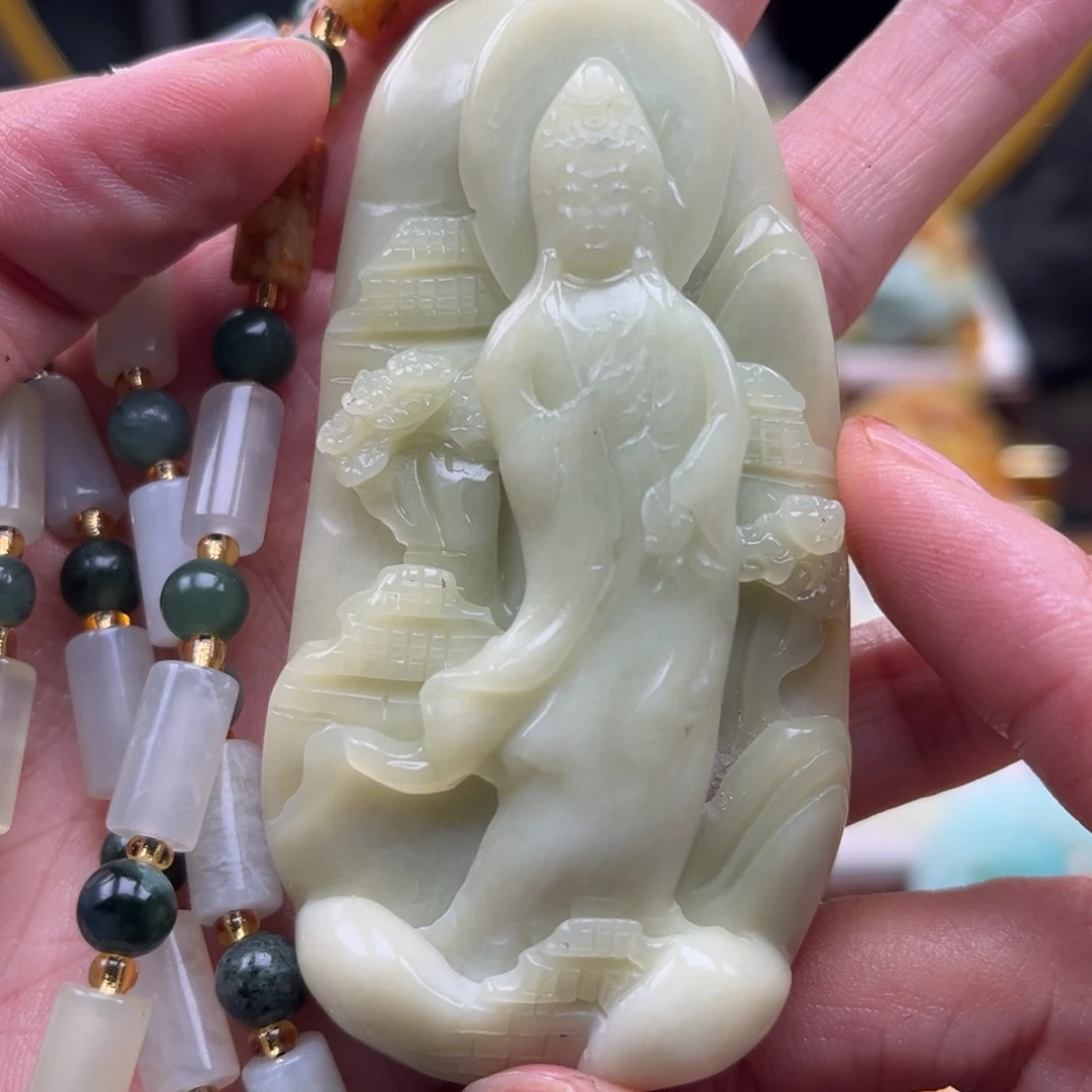 岫玉未镶嵌挂件挂件