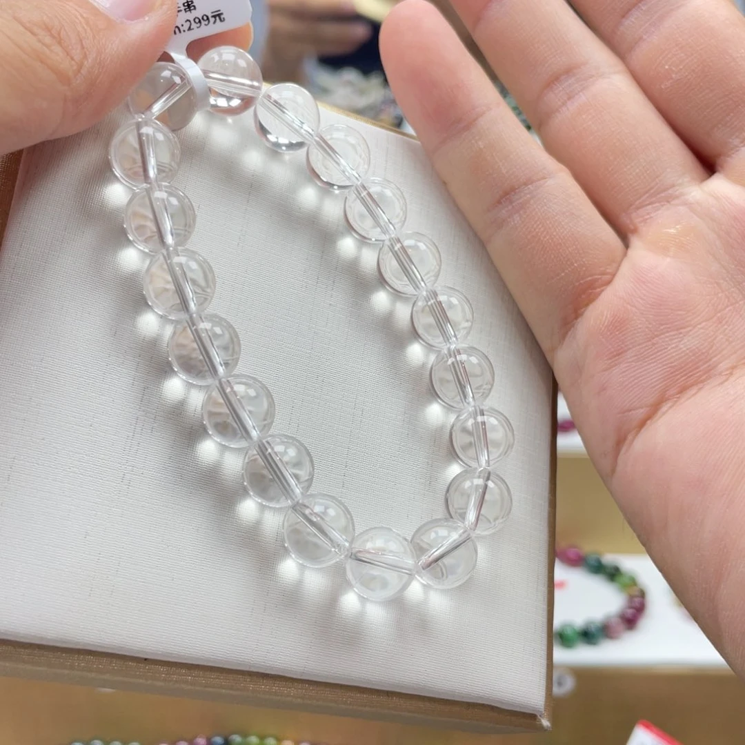 水晶珠宝半成品未镶嵌游*者白水晶10mm.mmmmmmm