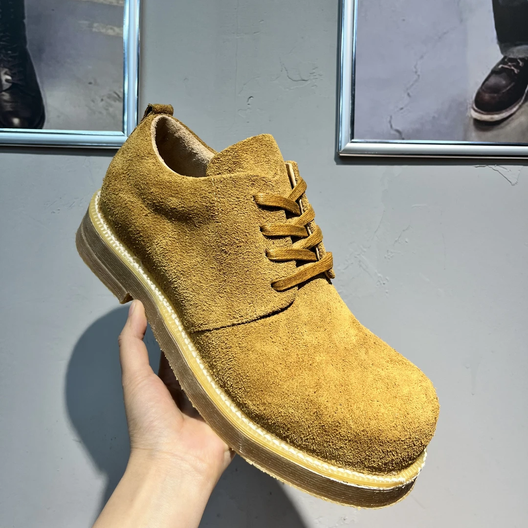 【阿龙严选】固特异工艺大头德比鞋真皮翻毛皮男鞋工装鞋低帮LZ0042