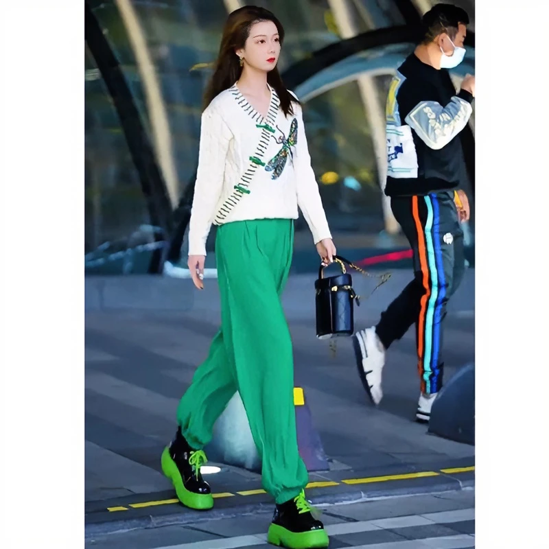 【芙娜妮轻奢】 2024秋冬春秋休闲宽松显瘦卫衣裤子女装F2210389B