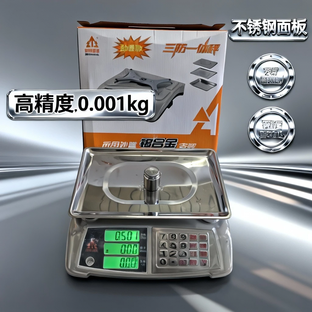 30kg电子秤防水防尘商用高精度计价秤蔬菜水果肉类摆摊台秤