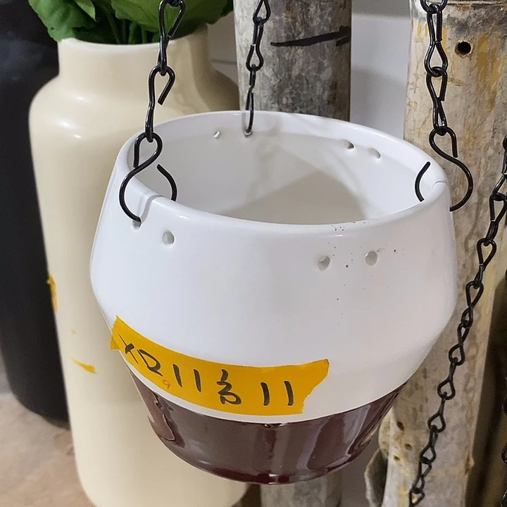 陶摆件陶盆有孔 瑕疵介意勿拍